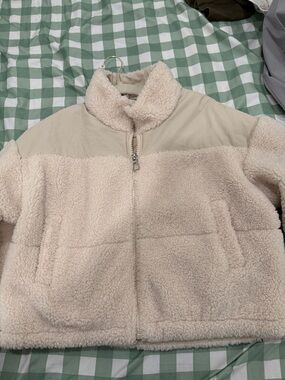Cozy Cream Sherpa Zip-Up Jacket